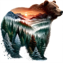 Load image into Gallery viewer, Forest Bear 30*30CM(Canvas) Full Round Drill Diamond Painting