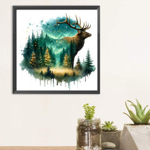 Load image into Gallery viewer, Forest Deer 30*30CM(Canvas) Full Round Drill Diamond Painting