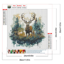 Load image into Gallery viewer, Forest Deer 30*30CM(Canvas) Full Round Drill Diamond Painting