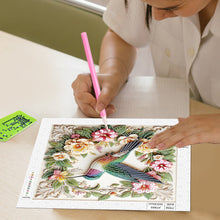 Load image into Gallery viewer, Hummingbird 30*30CM(Canvas) Partial Special Shaped Drill Diamond Painting