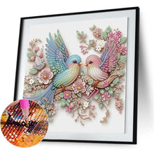 Load image into Gallery viewer, Pink Bluebird 30*30CM(Canvas) Partial Special Shaped Drill Diamond Painting