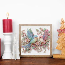Load image into Gallery viewer, Pink Bluebird 30*30CM(Canvas) Partial Special Shaped Drill Diamond Painting