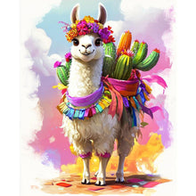 Load image into Gallery viewer, Cactus Alpaca 40*50CM(Canvas) Full Round Drill Diamond Painting