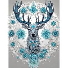 Load image into Gallery viewer, Blue Dream Deer 30*40CM(Canvas) Partial Special Shaped Drill Diamond Painting
