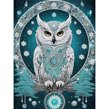 Load image into Gallery viewer, Blue Dream Owl 30*40CM(Canvas) Partial Special Shaped Drill Diamond Painting