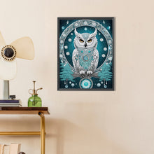 Load image into Gallery viewer, Blue Dream Owl 30*40CM(Canvas) Partial Special Shaped Drill Diamond Painting
