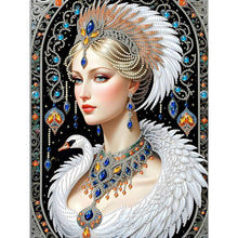 Load image into Gallery viewer, Elegant And Noble Woman 30*40CM(Canvas) Partial Special Shaped Drill Diamond Painting
