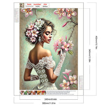 Load image into Gallery viewer, Elegant And Noble Woman 30*40CM(Canvas) Partial Special Shaped Drill Diamond Painting