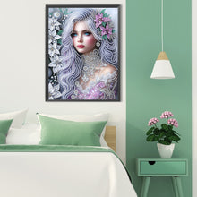 Load image into Gallery viewer, Elegant And Noble Woman 30*40CM(Canvas) Partial Special Shaped Drill Diamond Painting