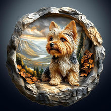Load image into Gallery viewer, Yorkshire Terrier-Dog 30*30CM(Canvas) Full Round Drill Diamond Painting