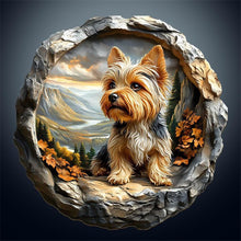 Load image into Gallery viewer, Yorkshire Terrier-Dog 30*30CM(Canvas) Full Round Drill Diamond Painting