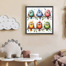 Load image into Gallery viewer, Big-Eyed Bird 30*30CM(Canvas) Full Round Drill Diamond Painting