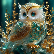 Load image into Gallery viewer, Emerald Owl 30*30CM(Canvas) Full Round Drill Diamond Painting