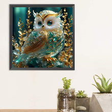 Load image into Gallery viewer, Emerald Owl 30*30CM(Canvas) Full Round Drill Diamond Painting