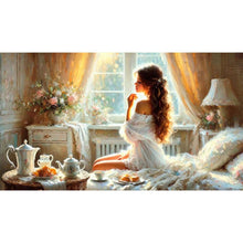 Load image into Gallery viewer, The Woman Eating Breakfast 70*40CM(Picture) Full Square Drill Diamond Painting