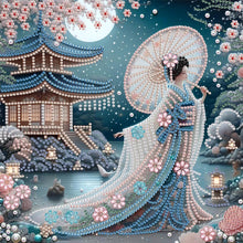 Load image into Gallery viewer, Japanese Geisha Beauty 30*30CM(Canvas) Partial Special Shaped Drill Diamond Painting