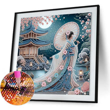 Load image into Gallery viewer, Japanese Geisha Beauty 30*30CM(Canvas) Partial Special Shaped Drill Diamond Painting