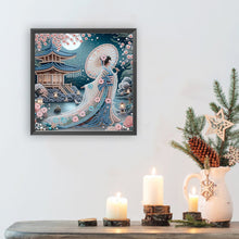 Load image into Gallery viewer, Japanese Geisha Beauty 30*30CM(Canvas) Partial Special Shaped Drill Diamond Painting
