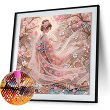 Load image into Gallery viewer, Japanese Geisha Beauty 30*30CM(Canvas) Partial Special Shaped Drill Diamond Painting