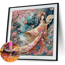 Load image into Gallery viewer, Japanese Geisha Beauty 30*30CM(Canvas) Partial Special Shaped Drill Diamond Painting
