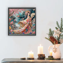 Load image into Gallery viewer, Japanese Geisha Beauty 30*30CM(Canvas) Partial Special Shaped Drill Diamond Painting