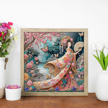 Load image into Gallery viewer, Japanese Geisha Beauty 30*30CM(Canvas) Partial Special Shaped Drill Diamond Painting