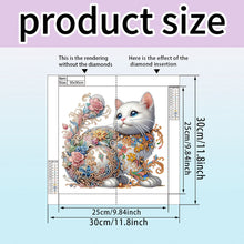 Load image into Gallery viewer, White Cat 30*30CM(Canvas) Partial Special Shaped Drill Diamond Painting