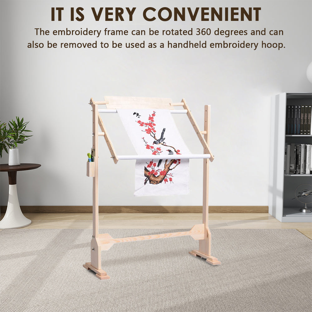 Adjustable Height Wooden Embroidery Stand Cross Stitch Embroidery Frame