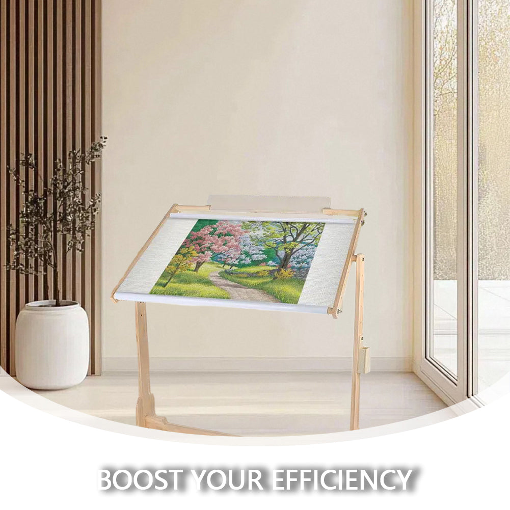 Adjustable Height Wooden Embroidery Stand Cross Stitch Embroidery Frame