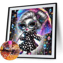 Load image into Gallery viewer, Partial AB - Black And White Girl With An Umbrella 40*40CM(Picture) Full Round Drill Diamond Painting