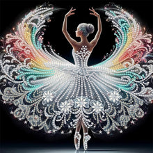 Load image into Gallery viewer, Dancing Girl In A Beautiful Skirt 30*30CM(Canvas) Partial Special Shaped Drill Diamond Painting