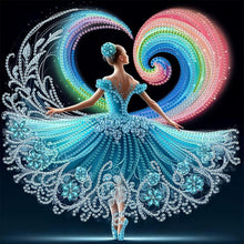 Load image into Gallery viewer, Dancing Girl In A Beautiful Skirt 30*30CM(Canvas) Partial Special Shaped Drill Diamond Painting