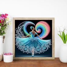 Load image into Gallery viewer, Dancing Girl In A Beautiful Skirt 30*30CM(Canvas) Partial Special Shaped Drill Diamond Painting