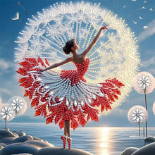 Load image into Gallery viewer, Dancing Girl In A Beautiful Skirt 30*30CM(Canvas) Partial Special Shaped Drill Diamond Painting