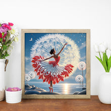 Load image into Gallery viewer, Dancing Girl In A Beautiful Skirt 30*30CM(Canvas) Partial Special Shaped Drill Diamond Painting