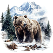 Load image into Gallery viewer, Forest Bear 30*30CM(Canvas) Full Round Drill Diamond Painting