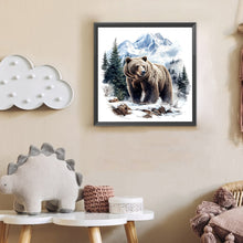Load image into Gallery viewer, Forest Bear 30*30CM(Canvas) Full Round Drill Diamond Painting
