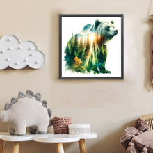 Load image into Gallery viewer, Forest Bear 30*30CM(Canvas) Full Round Drill Diamond Painting