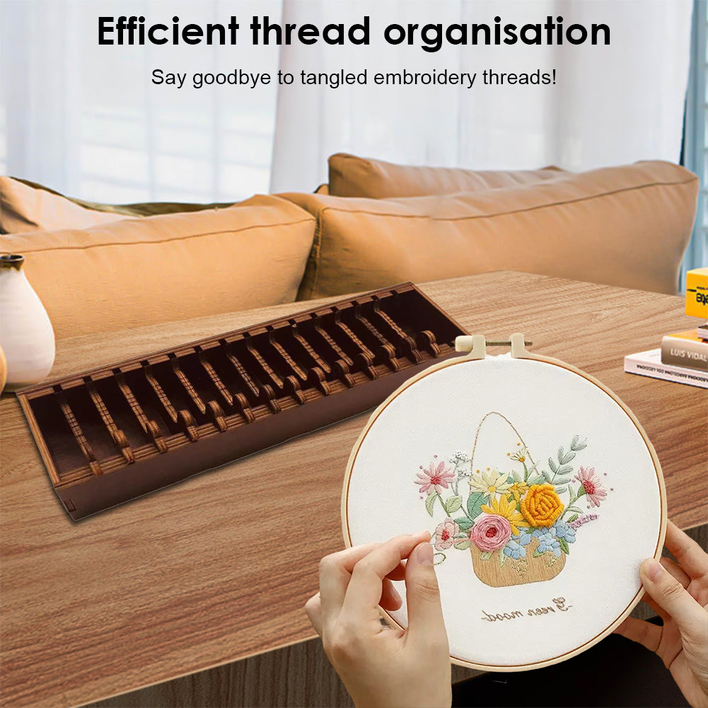 Wooden Bobbin Set with Animal Shapes for DIY Sewing Storage Tool (Dog)