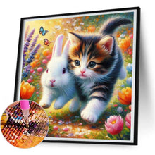 Load image into Gallery viewer, Cat And Bunny 30*30CM(Canvas) Full Round Drill Diamond Painting