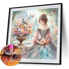 Load image into Gallery viewer, Rococo Girl And Flower 40*40CM(Canvas) Full Round Drill Diamond Painting