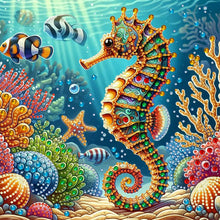 Load image into Gallery viewer, Seahorse 30*30CM(Canvas) Partial Special Shaped Drill Diamond Painting