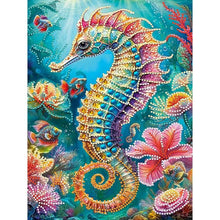 Load image into Gallery viewer, Seahorse 30*40CM(Canvas) Partial Special Shaped Drill Diamond Painting