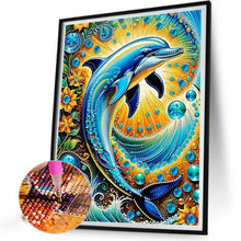 Load image into Gallery viewer, Dolphin 30*40CM(Canvas) Partial Special Shaped Drill Diamond Painting