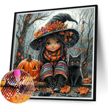 Load image into Gallery viewer, Pumpkin Girl 40*40CM(Canvas) Full Round Drill Diamond Painting
