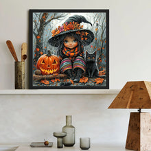 Load image into Gallery viewer, Pumpkin Girl 40*40CM(Canvas) Full Round Drill Diamond Painting
