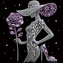 Load image into Gallery viewer, Elegant Lady-Woman 30*30CM(Canvas) Partial Special Shaped Drill Diamond Painting