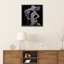Load image into Gallery viewer, Elegant Lady-Woman 30*30CM(Canvas) Partial Special Shaped Drill Diamond Painting