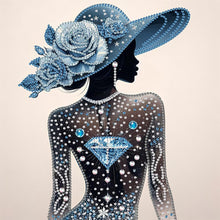 Load image into Gallery viewer, Elegant Lady-Woman 30*30CM(Canvas) Partial Special Shaped Drill Diamond Painting