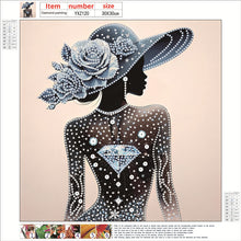 Load image into Gallery viewer, Elegant Lady-Woman 30*30CM(Canvas) Partial Special Shaped Drill Diamond Painting